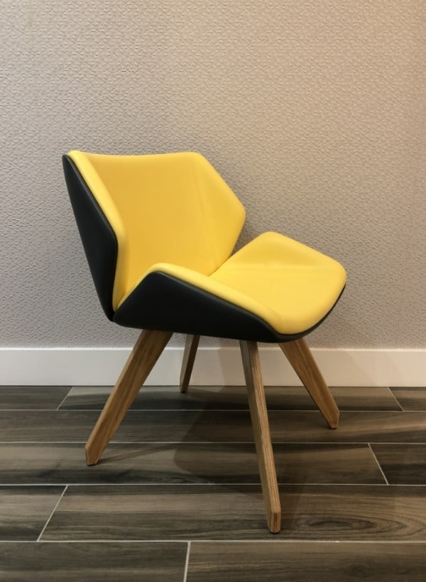 black and yellow chair