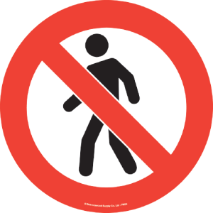 No Pedestrians Traffic Symbol