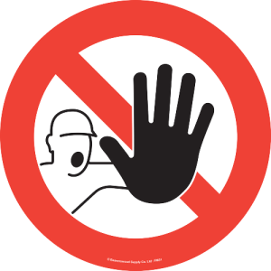 Stopman with Hand Symbol