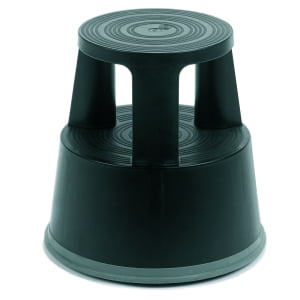 Plastic kick step for reaching high shelves