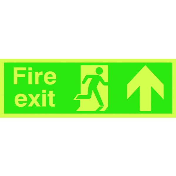 Photoluminescent Fire exit (arrow up) sign - For Sale Online - Dalvie ...