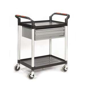 Proplaz shelf trolley with two drawers for versatile storage and mobility.