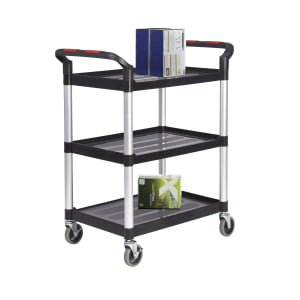 Proplaz shelf trolley with locking drawer for secure storage