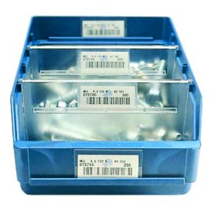 Shelf bin divider for organized storage