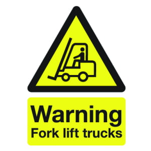 Warning Forklift Truck Sign