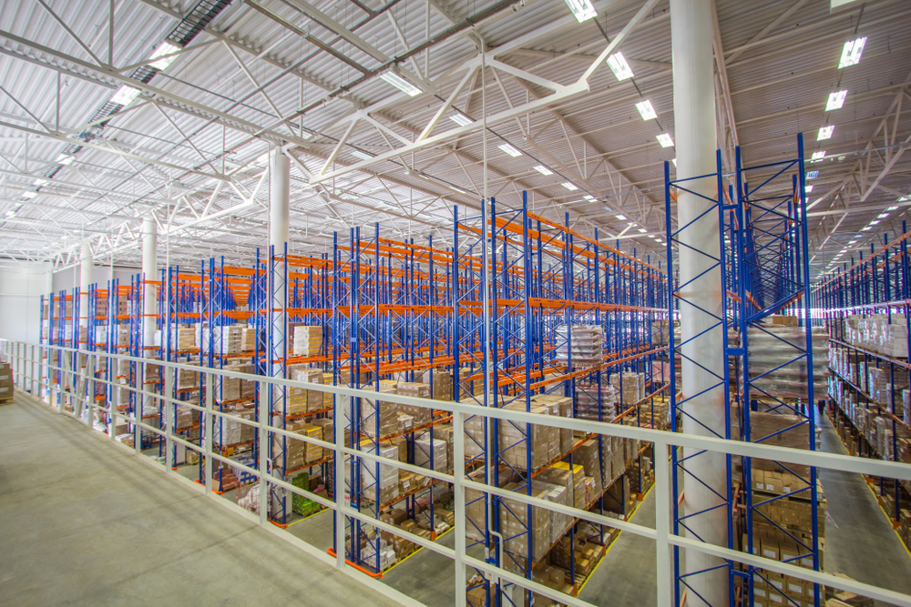 Mezzanine floor installation in an office setting