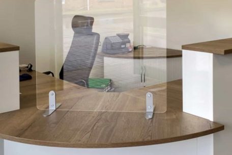 Desk safety screens for workplace protection